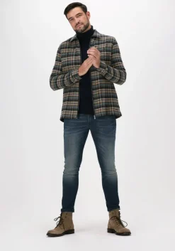 donkerblauwe selected homme coltrui slhberg roll neck noos