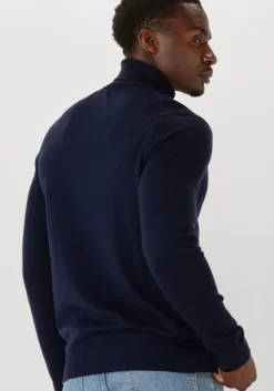 donkerblauwe selected homme coltrui slhtray ls knit merino roll neck