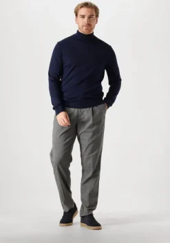 donkerblauwe selected homme coltrui slhtray ls knit merino roll neck