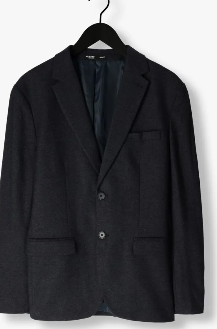 donkerblauwe selected homme colberts slhslim-reed wool blz