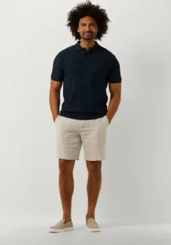 donkerblauwe selected homme t-shirt slhmaurice structure ss polo