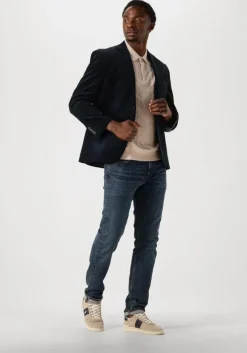 donkerblauwe selected homme gilet slhreg-duca corduroy