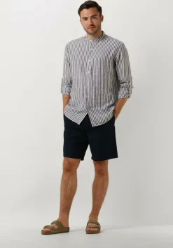 donkerblauwe selected homme korte broek slhreglar bil flex shorts noos