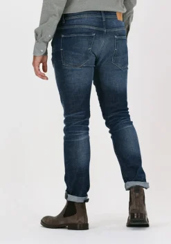 donkerblauwe selected homme slim fit jeans slim-leon 4074 d.b. superst
