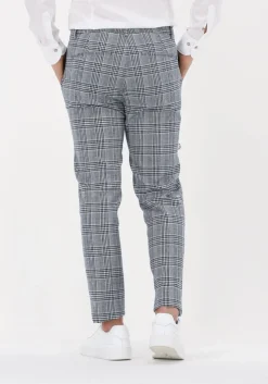 donkerblauwe selected homme pantalon slhslim-noah multi check trs