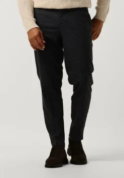 donkerblauwe selected homme pantalon slimtape-marlow mix pant