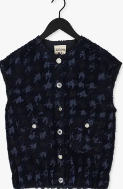 donkerblauwe semicouture gilet y2wn04