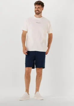 donkerblauwe shiwi korte broek men lewis linen shorts yam dye stripes