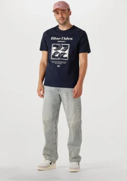 donkerblauwe shiwi t-shirt men liam regular t-shirt blue tides
