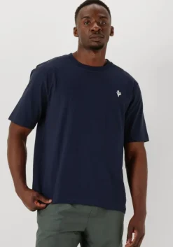 donkerblauwe shiwi t-shirt men finn relaxed t-shirt coral logo