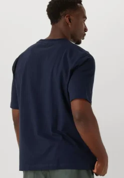 donkerblauwe shiwi t-shirt men finn relaxed t-shirt coral logo
