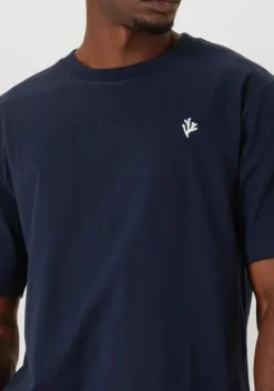 donkerblauwe shiwi t-shirt men finn relaxed t-shirt coral logo