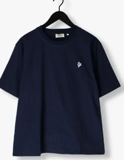 donkerblauwe shiwi t-shirt men finn relaxed t-shirt coral logo