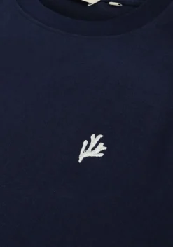 donkerblauwe shiwi t-shirt men finn relaxed t-shirt coral logo