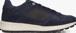 donkerblauwe stefano lauran lage sneakers star 005