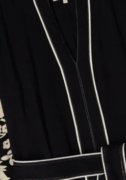 donkerblauwe stella forest midi jurk e24ro012