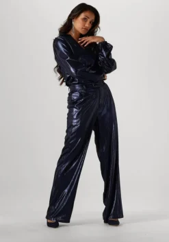 donkerblauwe studio amaya wijde broek anna