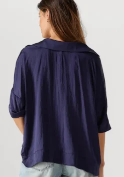 donkerblauwe summum top top short sleeves silky touch