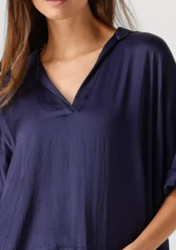donkerblauwe summum top top short sleeves silky touch