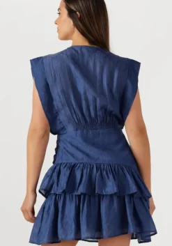 donkerblauwe suncoo mini jurk cyana