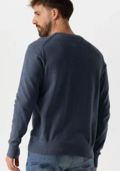 donkerblauwe tommy hilfiger trui pima org ctn cashmere crew neck