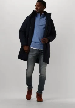 donkerblauwe tommy hilfiger parka's tech padded parka