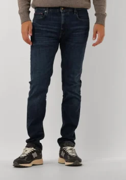 donkerblauwe tommy hilfiger slim fit jeans slim bleecker pstr tino ind