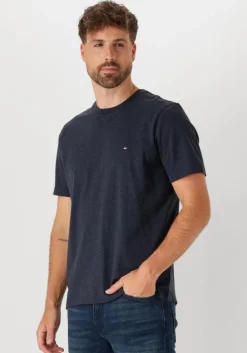 donkerblauwe tommy hilfiger t-shirt essential reg fit heather tee