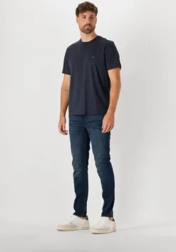 donkerblauwe tommy hilfiger t-shirt essential reg fit heather tee