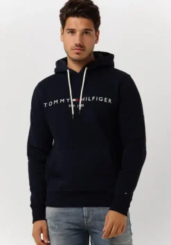 donkerblauwe tommy hilfiger sweater tommy logo hoody