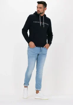 donkerblauwe tommy hilfiger sweater tommy logo hoody