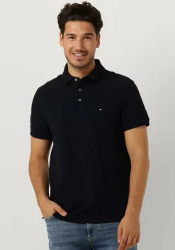 donkerblauwe tommy hilfiger polo core 1985 slim polo