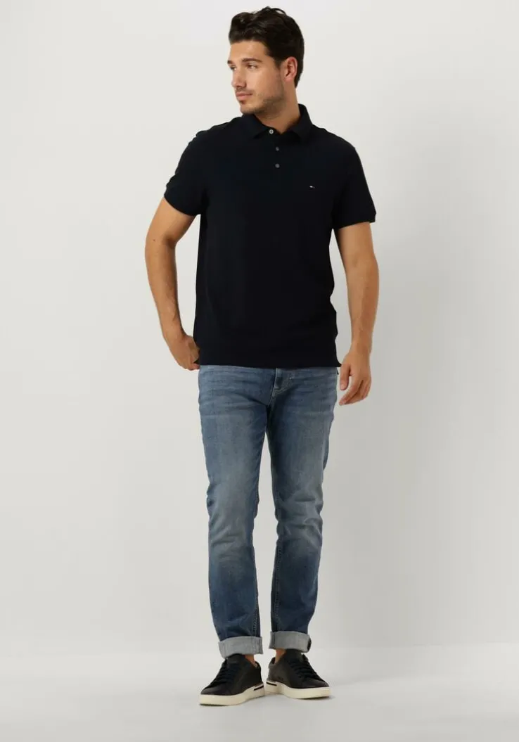 donkerblauwe tommy hilfiger polo core 1985 slim polo
