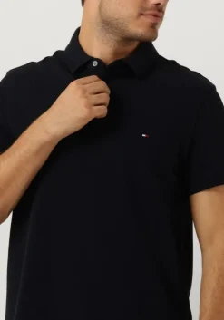 donkerblauwe tommy hilfiger polo core 1985 slim polo