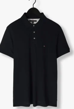 donkerblauwe tommy hilfiger polo core 1985 slim polo