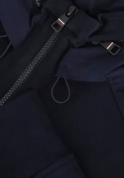 donkerblauwe tommy hilfiger sweater cotton touch mix media