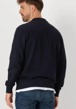 donkerblauwe tommy hilfiger trui essential terry crewneck