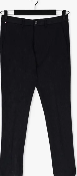 donkerblauwe tommy hilfiger pantalon bleecker jersey pinstripe