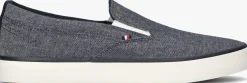 donkerblauwe tommy hilfiger loafers th hi vulc low slip on ch