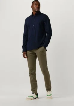 donkerblauwe tommy hilfiger casual overhemd dc pique popover rf shirt