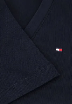 donkerblauwe tommy hilfiger t-shirt new slim cody v-nk ss