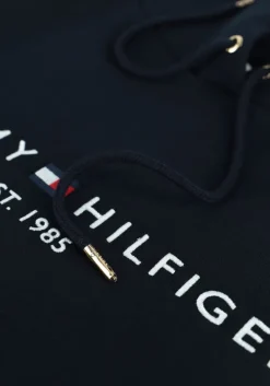 donkerblauwe tommy hilfiger trui heritage hilfiger hoodie ls