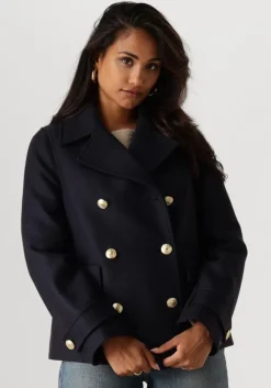 donkerblauwe tommy hilfiger jack wool blend db peacoat