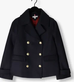 donkerblauwe tommy hilfiger jack wool blend db peacoat