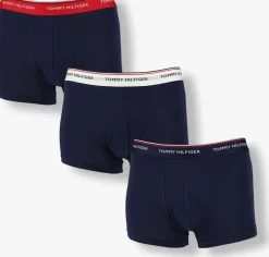 donkerblauwe tommy hilfiger underwear boxershorts 3p trunk