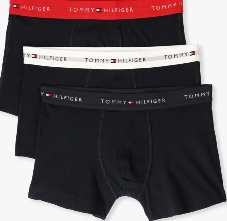 donkerblauwe tommy hilfiger boxershorts 3p wb trunk