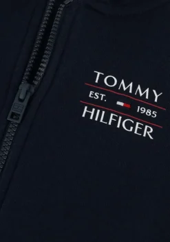donkerblauwe tommy hilfiger vest tommy flag hilfiger zip hoodie