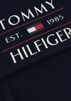 donkerblauwe tommy hilfiger t-shirt tommy flag hilfiger reg tee ss