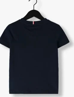 donkerblauwe tommy hilfiger t-shirt tommy flag hilfiger reg tee ss