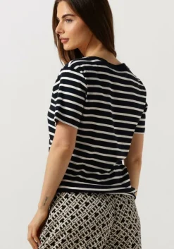 donkerblauwe tommy hilfiger t-shirt new slim cody v-neck ss